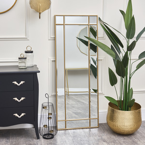 Framed Art Deco Wall - Leaner Mirror 54cm x 142cm