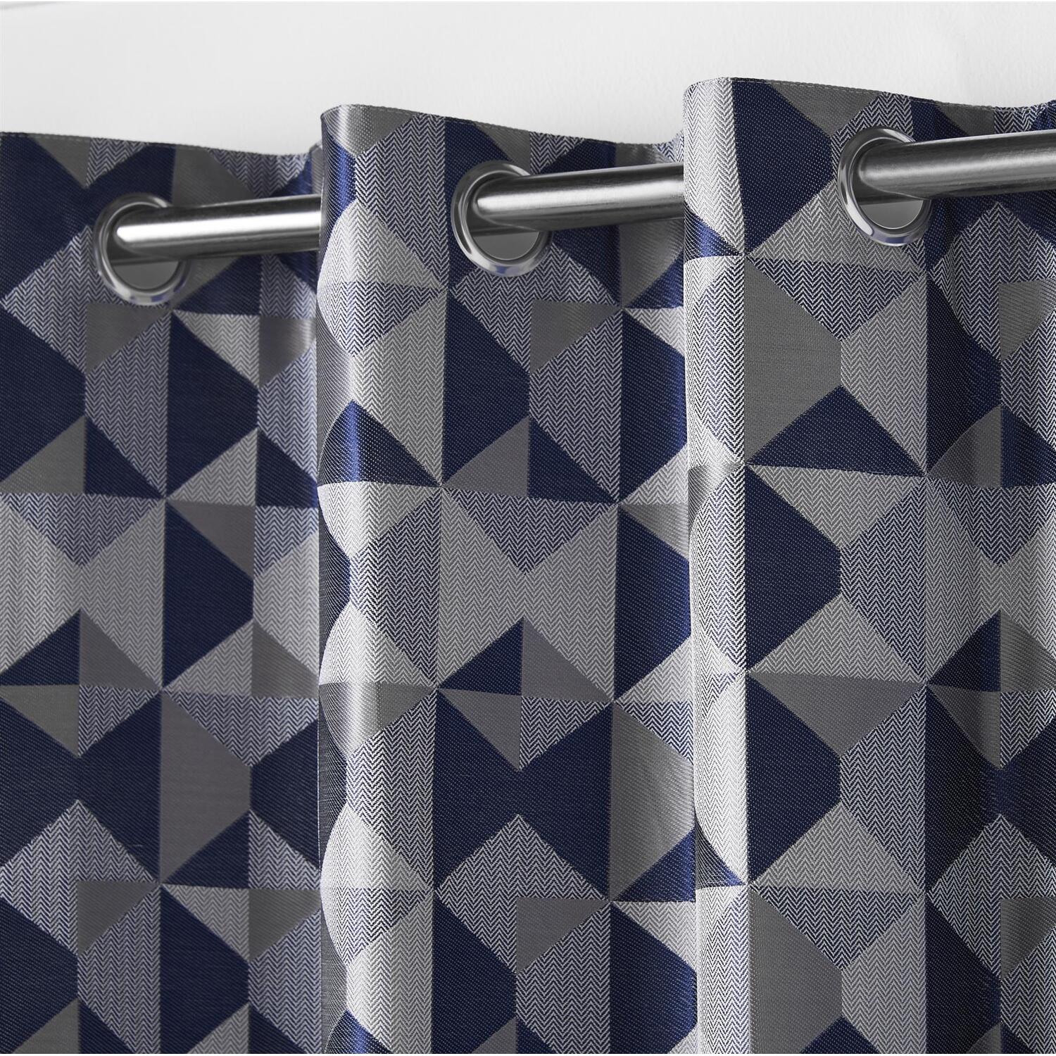 Skandi Eyelet Curtains - Navy 229cm