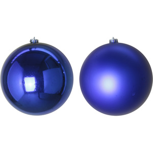 Blue Shiny and Matte Bauble Set