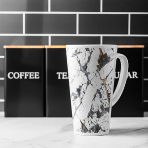 Black  Gold Marble Latte Mug