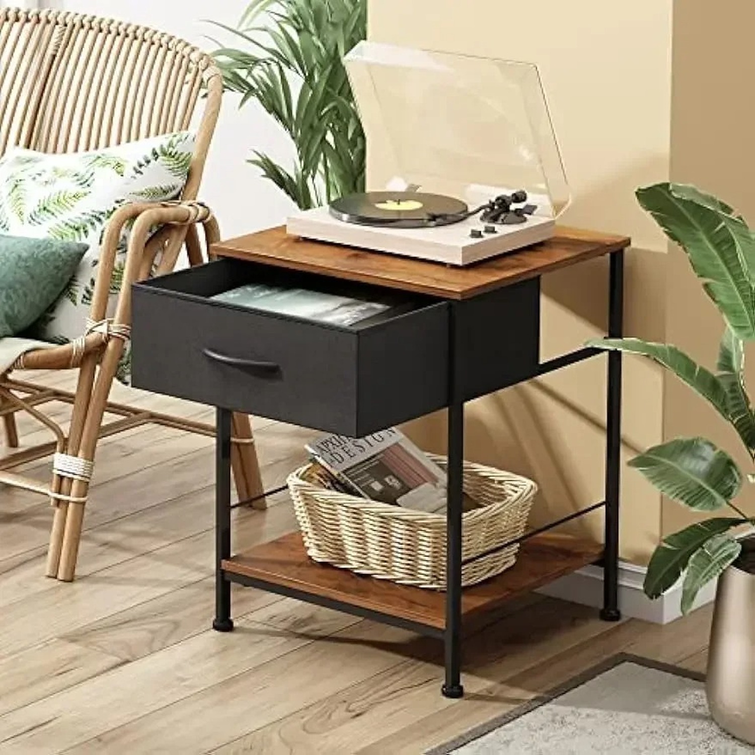 Set Of 2 Bedside Tables With Drawers - Brown 2