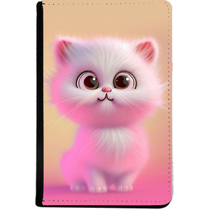 Cute Kitten Leather Passport Holder