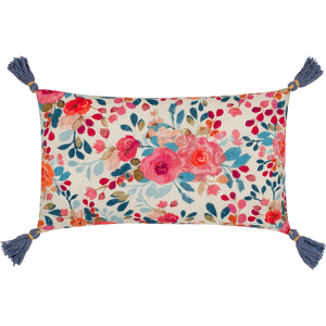 Posies Floral Tasselled Cushion