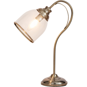 Ingrid Industrial Table Lamp with Clear Glass Shade