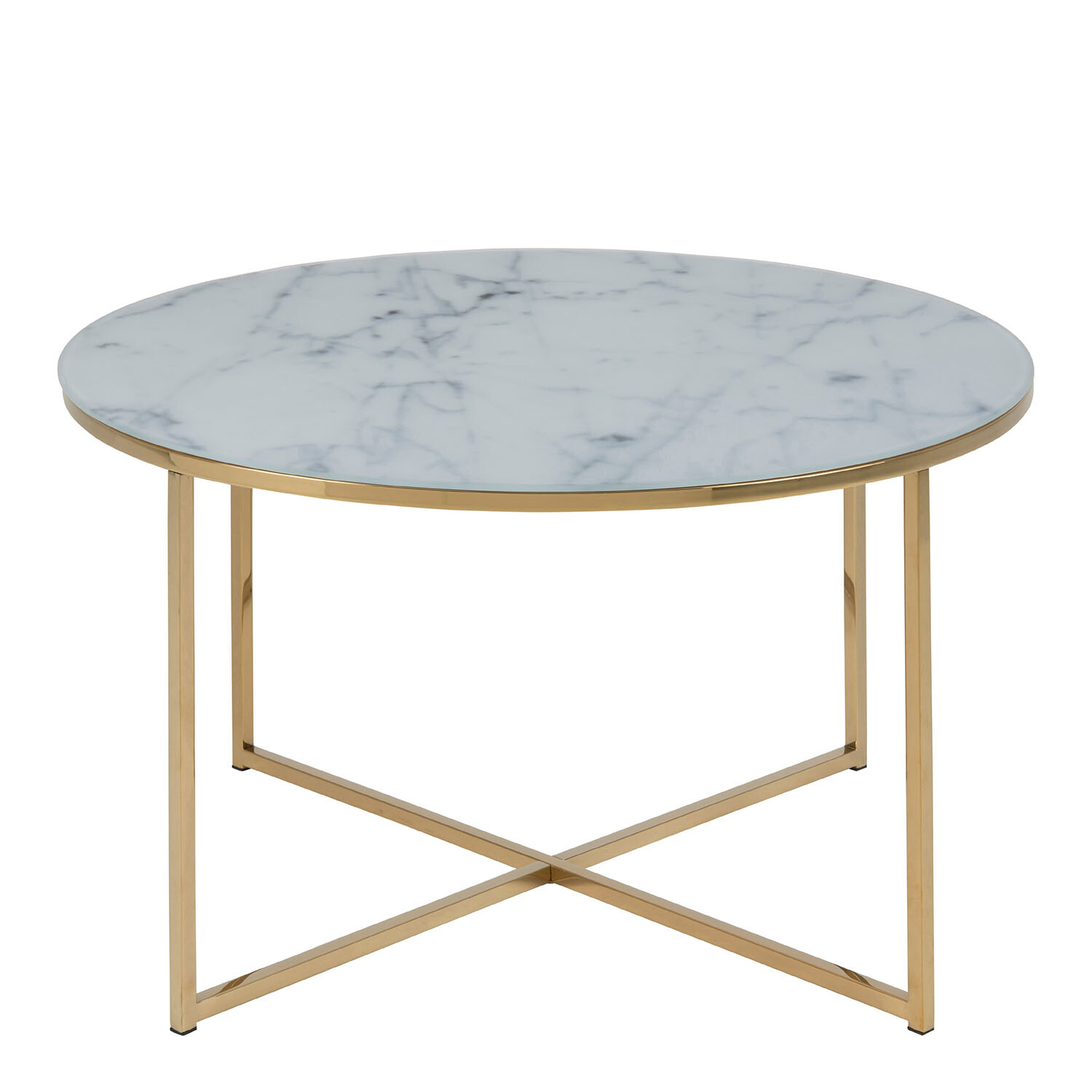 Alisma Round Coffee Table - White Marble