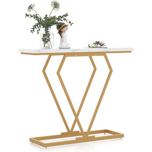 Faux Marble Entryway Table Console Table