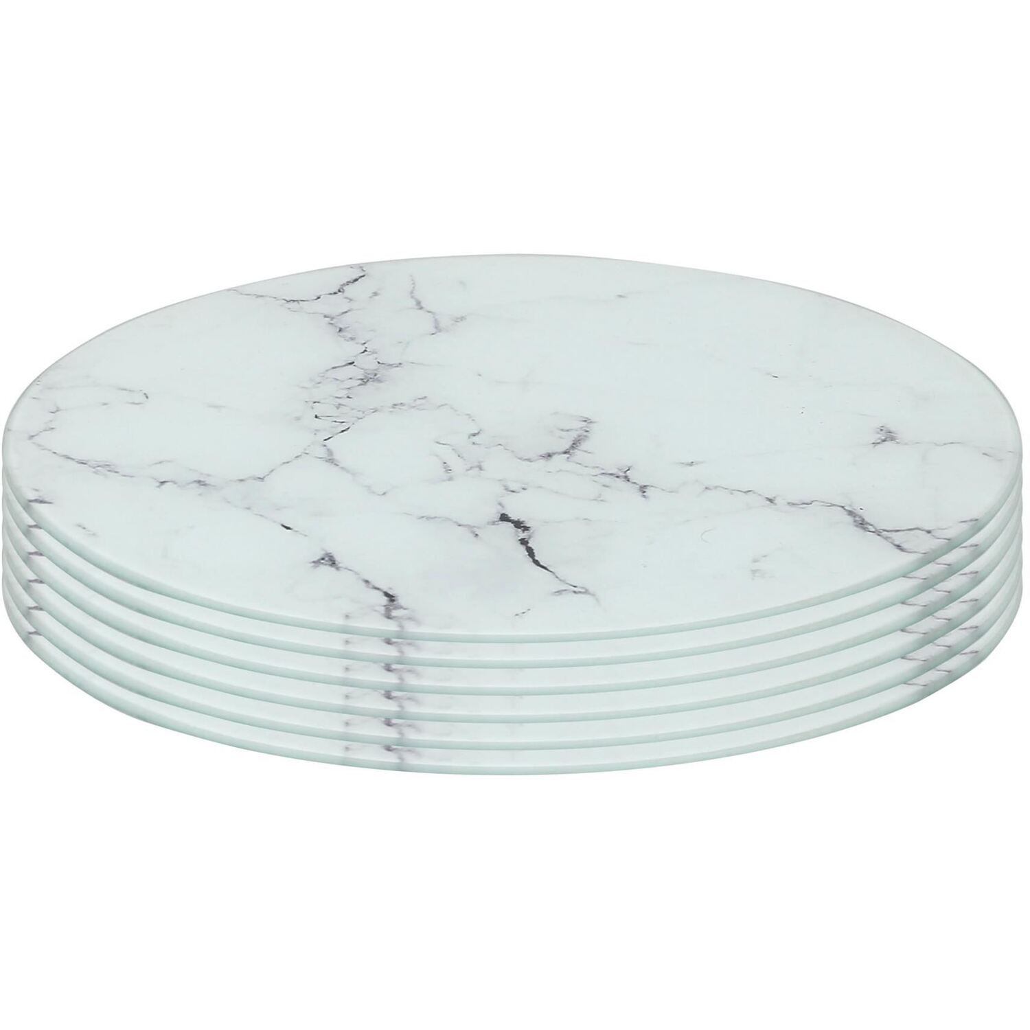 Image of 6x Round Glass Placemats - 30cm&hellip;