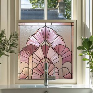 Africo Art Deco Stained Glass Window Film