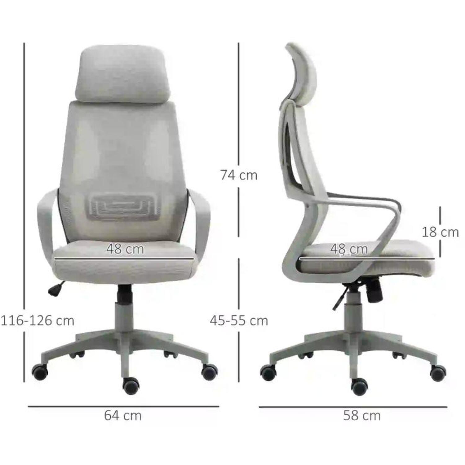 Brent Ergonomic Office Chair - Grey