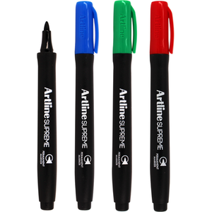 Artline Pack of 4 Supreme Permanent Marker Pens