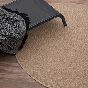Beige Nature Collection Circle Geometric Outdoor Rug shot 7866275