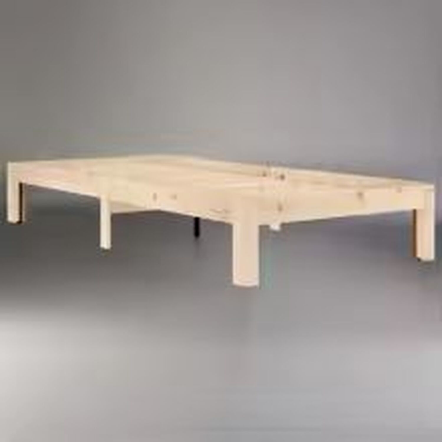 Single Solid Wood Pine Bed Frame For Bedroom - Brown