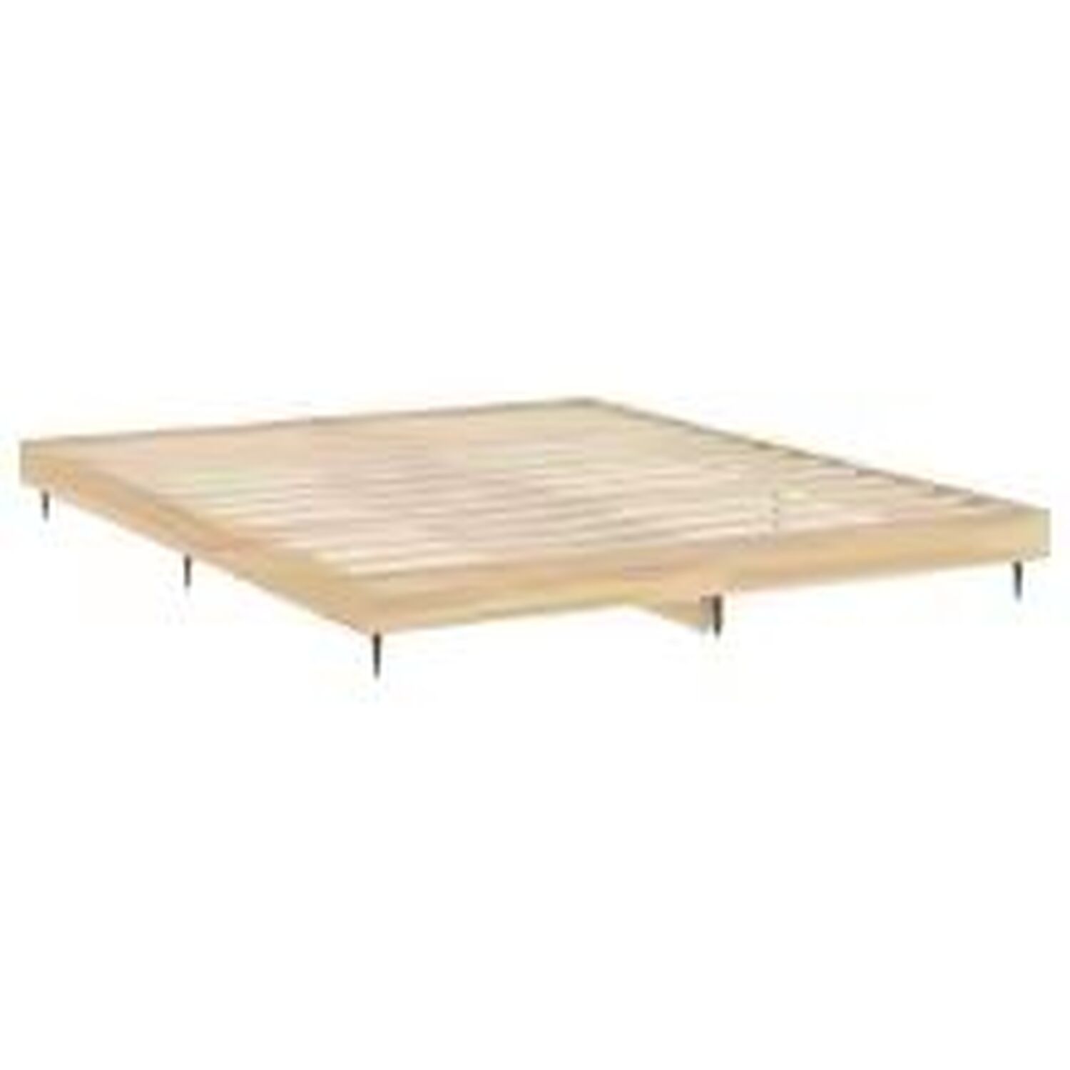 Small Double Bed Frame Wood Design - Brown