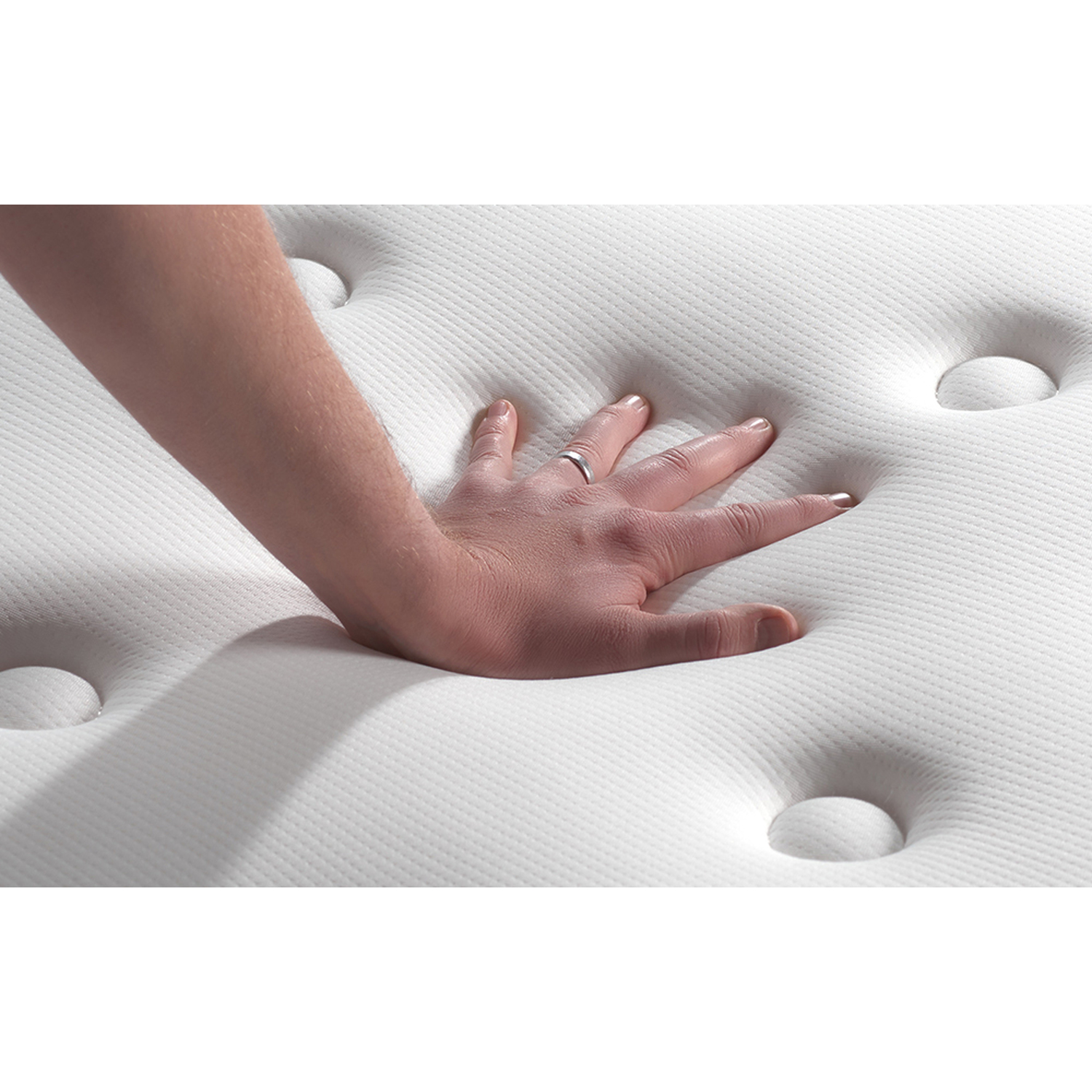 Sleepsoul Luna 1000 Pocket Memory Pillow Top Mattress - White Yellow Blue Double