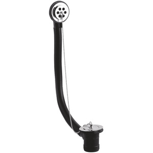 Bath Waste with Overflow Poly Plug Ball Chain Baths upto 5mm Thick