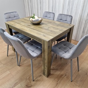 Kosy Koala Brown Rustic Dining Table Set of 6