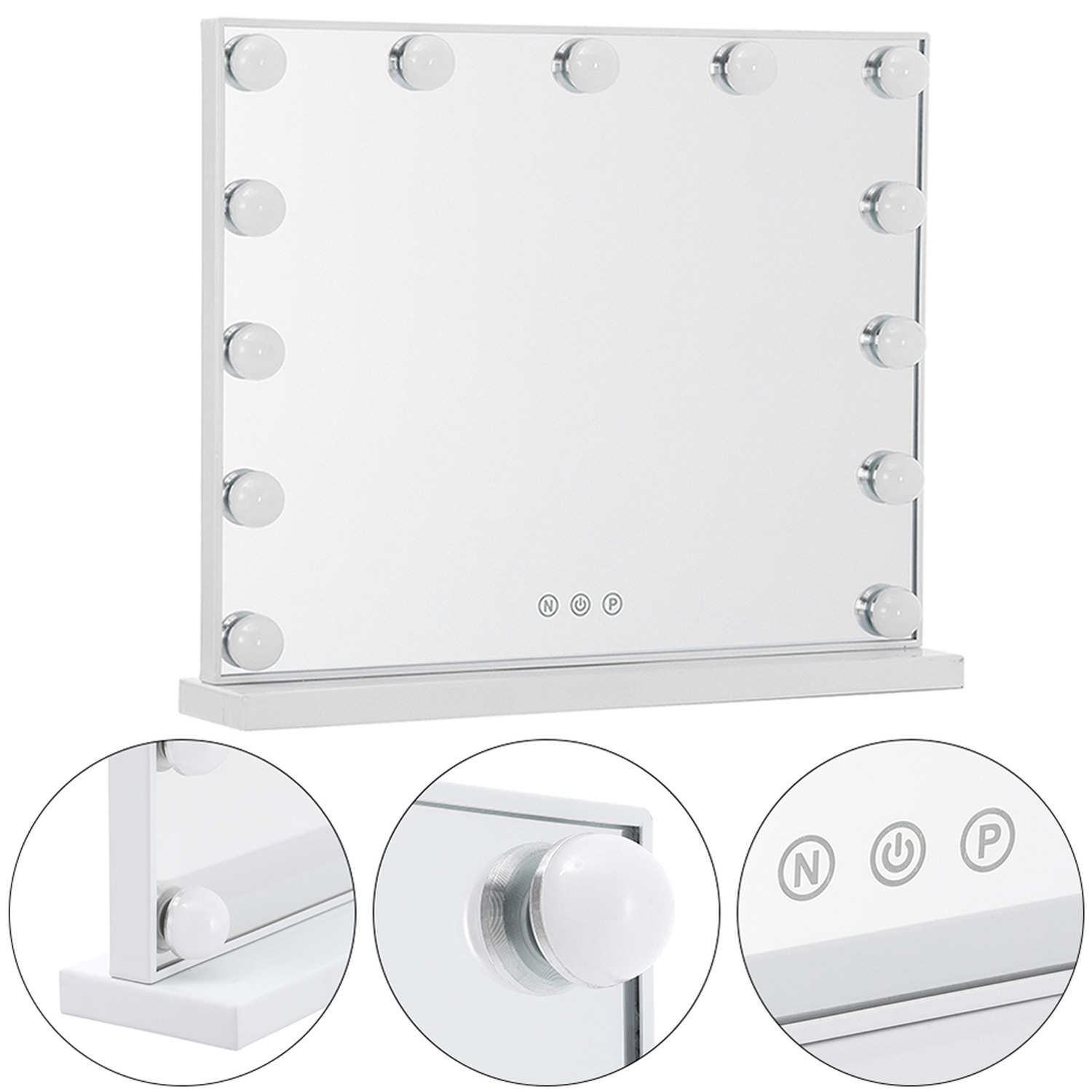 Image of Mirror with LED Lights for Dressing&hellip;