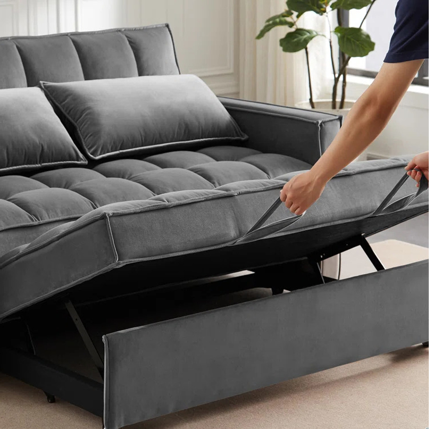 Mallard 2 Seater Sofa Bed - Grey