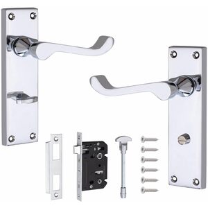 Victorian Scroll Lever Latch Bathroom Door Handles Bathroom Set