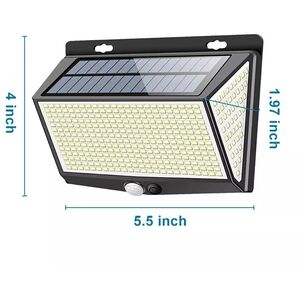 468 LED Solar PIR Motion Sensor Outdoor Security Wall Light