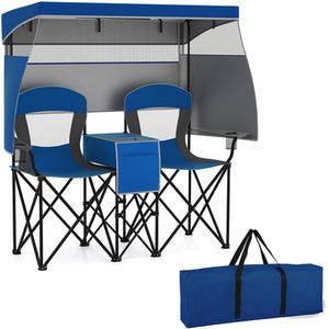 Double Beach Chair with Adjustable Canopy