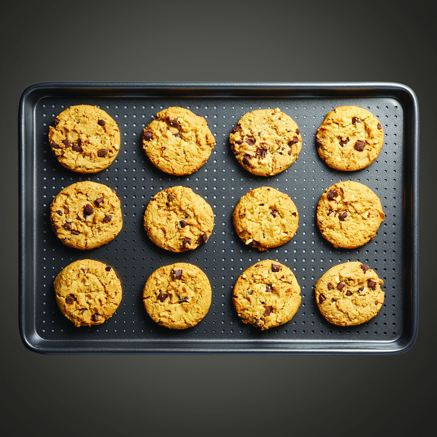 MasterClass Crusty Bake Non-Stick Baking  Cookie Tray - Black