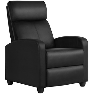 Black / PU Leather, Composite Board, Foam, Iron Yaheetech Upholstered Armchair Recliner Chair shot 10324381