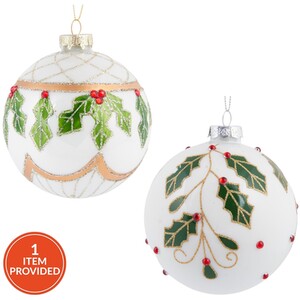 Classic Holly Bauble