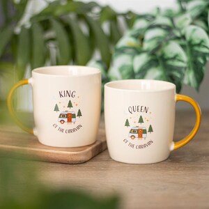 Camping King And Queen Couples Mug Set For Adventurers
