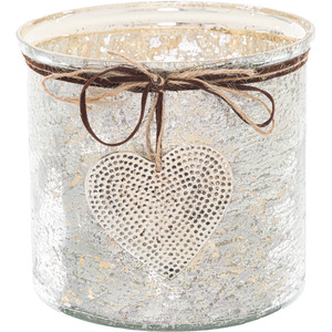 Heartfelt Hammered Candle Holder - Small