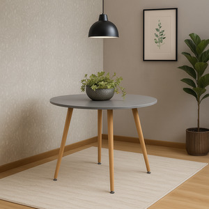 Round Grey Dining Table Only