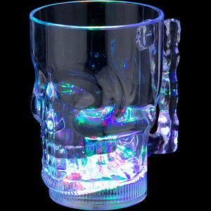 Skull Tumbler Light Up LED Glass