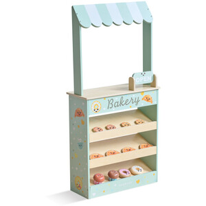 Wooden Bakery Play Stand with 12 Pastry Pieces