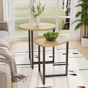 Round and Triangular Nesting Table Set