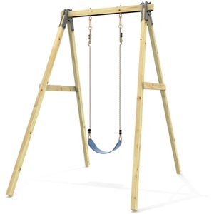 Rebo Glide Wooden Dandelion Single Swing Set with Swing Seat