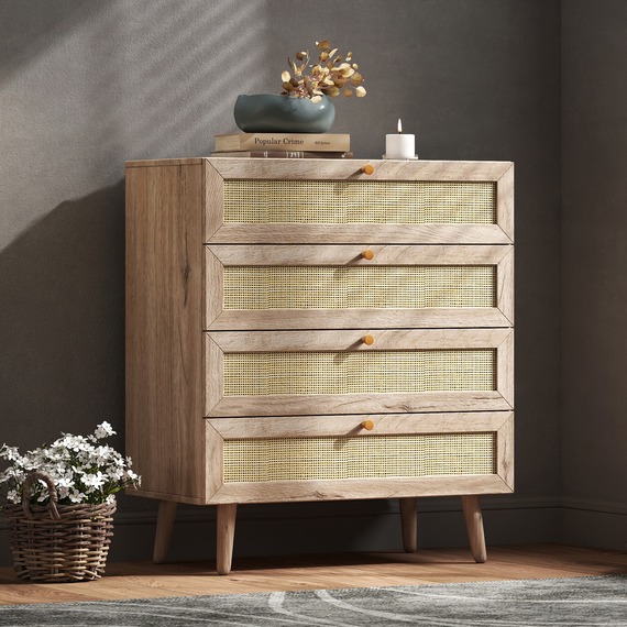 Willow Rattan 4 Drawer Chest of Drawers
