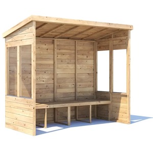 8x4ft Dunster House Garden Arbour With Glazed Panels