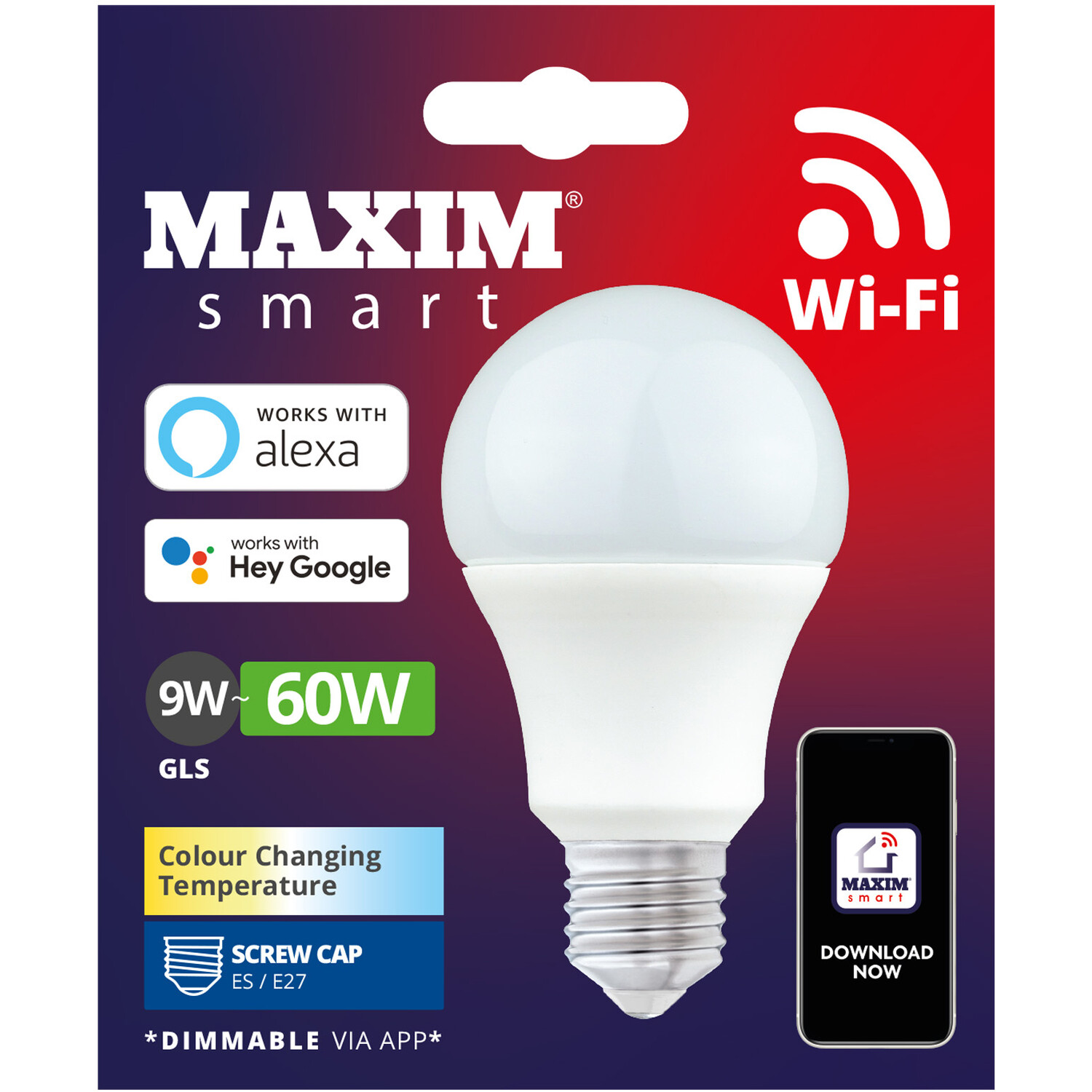 Image of Maxim Smart LED A60 GLS E27&hellip;