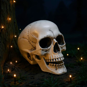 Lifeideas Halloween Realistic Plastic Skull Tabletop Decoration
