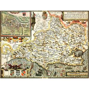 Dorset Historical Map 1000 Piece Jigsaw Puzzle (1610)