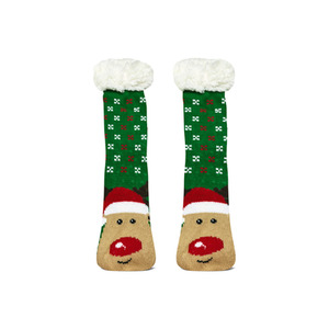 Xmas Fun Festive Fleece Lined Pair Of Socks