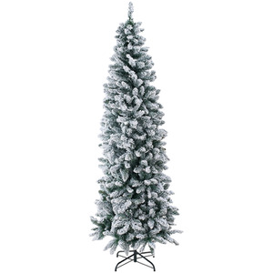 Snowy Artificial Christmas Tree with X-Base Stand