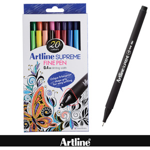 Artline Supreme Fineliner Pens For Technical Drawing Pack of 20