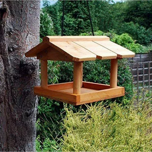 Hanging Wooden Bird Table Feeding Station