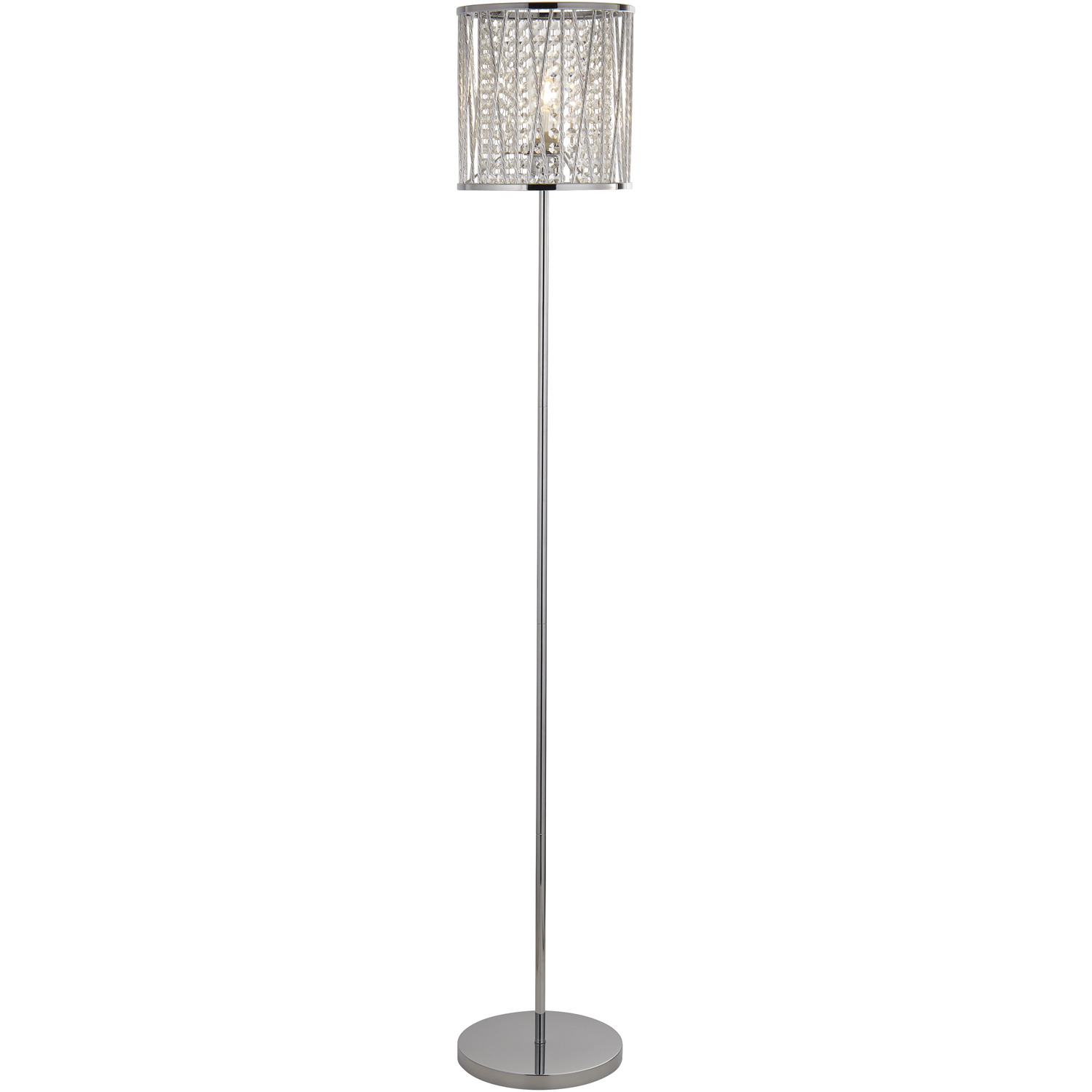 Image of Curve Glass Floor Lamp - Silver