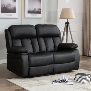 Chester Manual High Back Luxury Bond Grade Leather Recliner 2 Seater Sofa