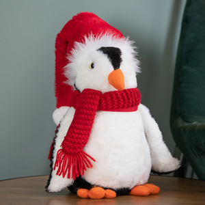 22cm Soft Cuddly Puppa Penguin Christmas Decoration
