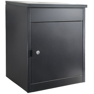Outdoor Metal Parcel Box - Black (No assembly required)