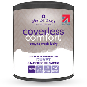 Slumberdown Coverless Comfort Neutral Abstract 10.5 Tog Duvet