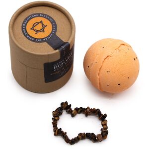 Tiger Eye Gem Bracelet Bath Bomb